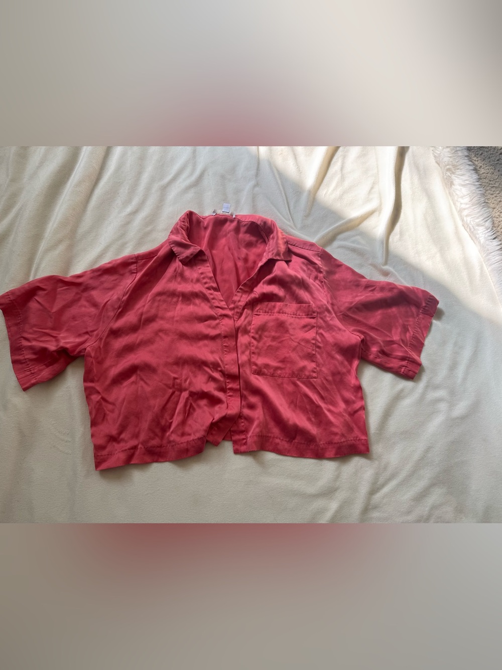 Lunya 100% silk crop top
